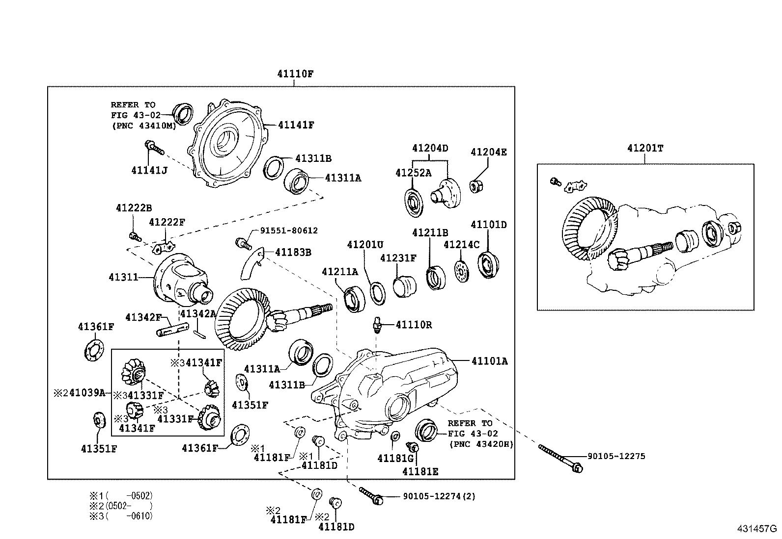 41110-22A11 CARRIER ASSY, DIFFERENTIAL, FRONT product image