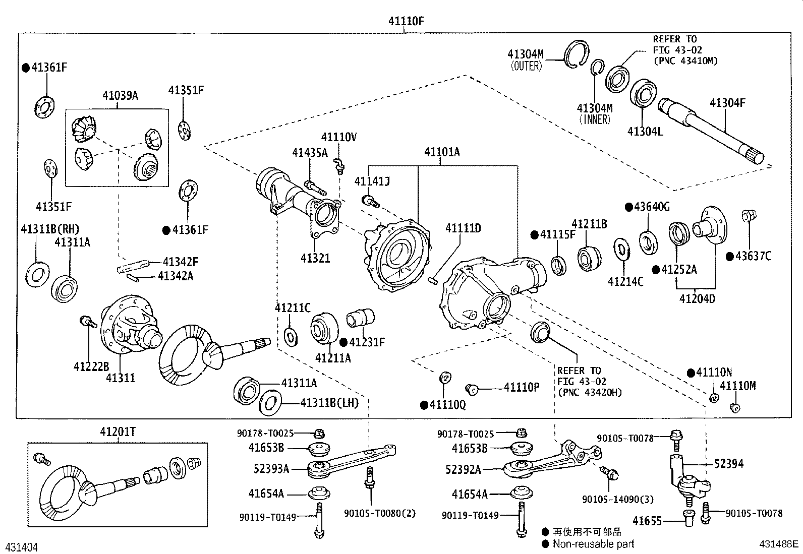 41101-0K030 CARRIER SUB-ASSY, DIFFERENTIAL, FRONT product image