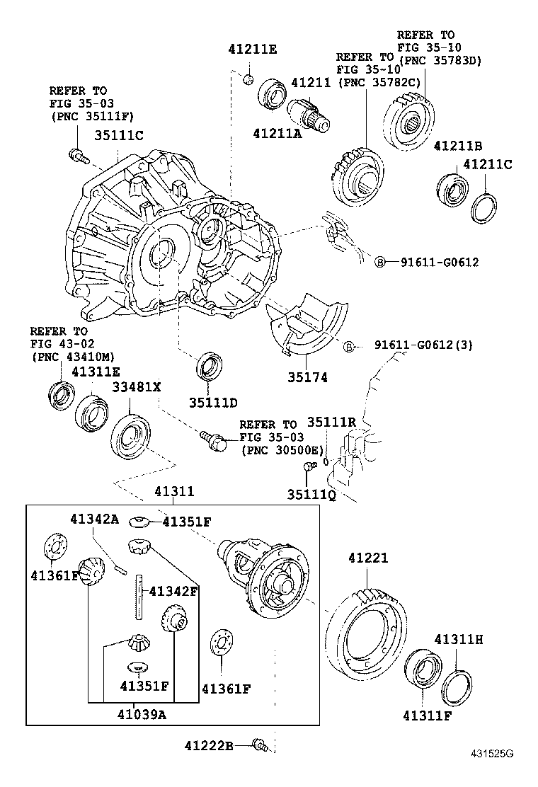 41221-52250 GEAR, FRONT DIFFERENTIAL RING product image