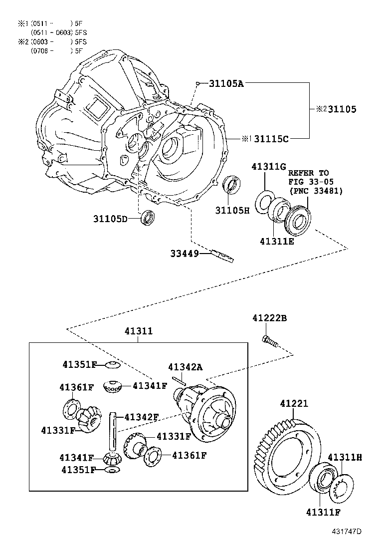 41341-05030 PINION, FRONT DIFFERENTIAL product image