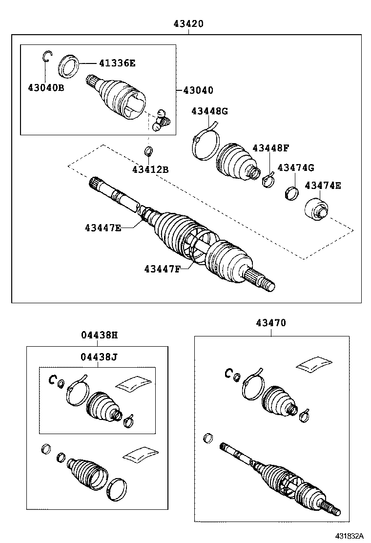 04437-47031 BOOT KIT, FRONT DRIVE SHAFT INBOARD JOINT, RH product image