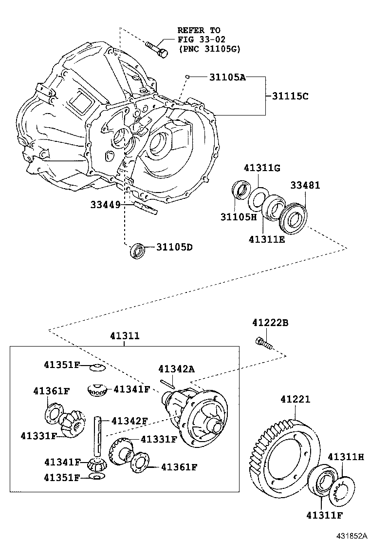 41301-02030 CASE, FRONT DIFFERENTIAL product image