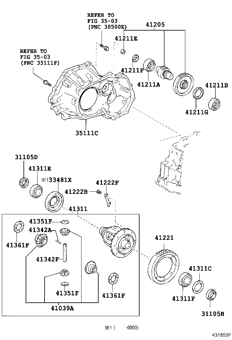 41301-02030 CASE, FRONT DIFFERENTIAL product image