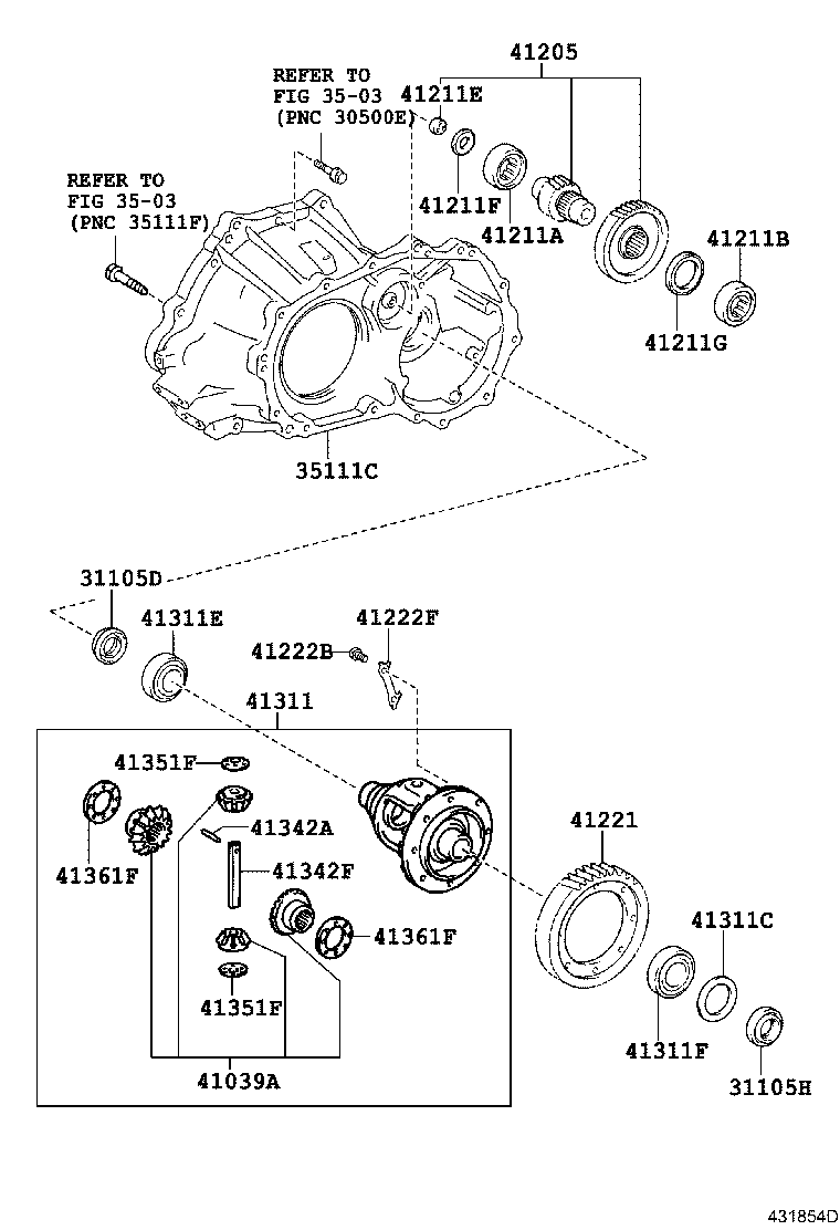 41301-02030 CASE, FRONT DIFFERENTIAL product image
