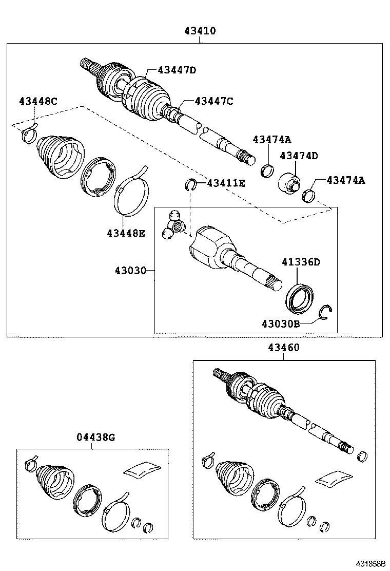 43420-02660 SHAFT ASSY, FRONT DRIVE, LH product image