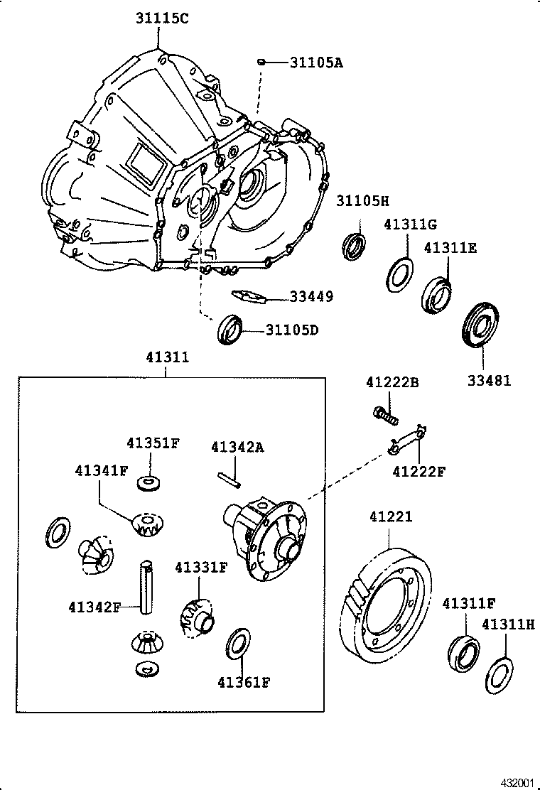 90311-35026 SEAL, OIL, NO.2(FOR TRANSAXLE CASE) product image