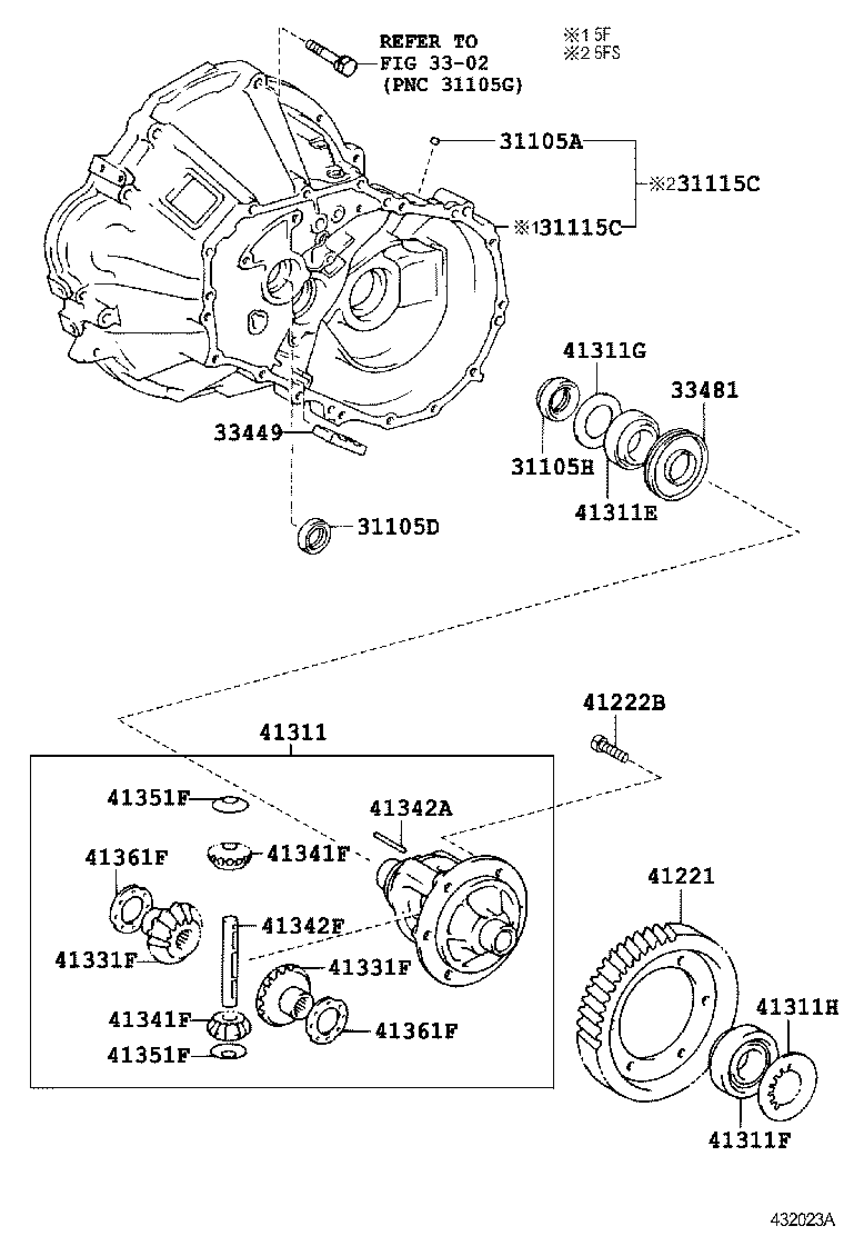 41300-02010 CASE ASSY, FRONT DIFFERENTIAL, W/RING GEAR product image