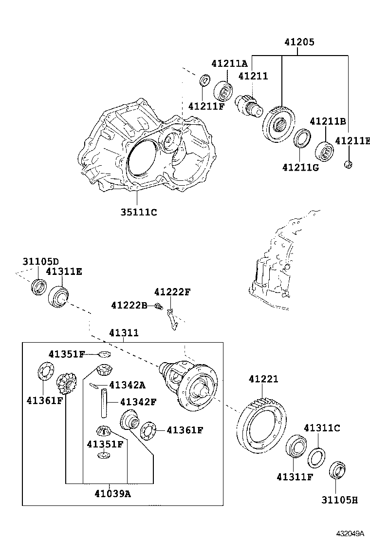 41301-0D010 CASE, FRONT DIFFERENTIAL product image