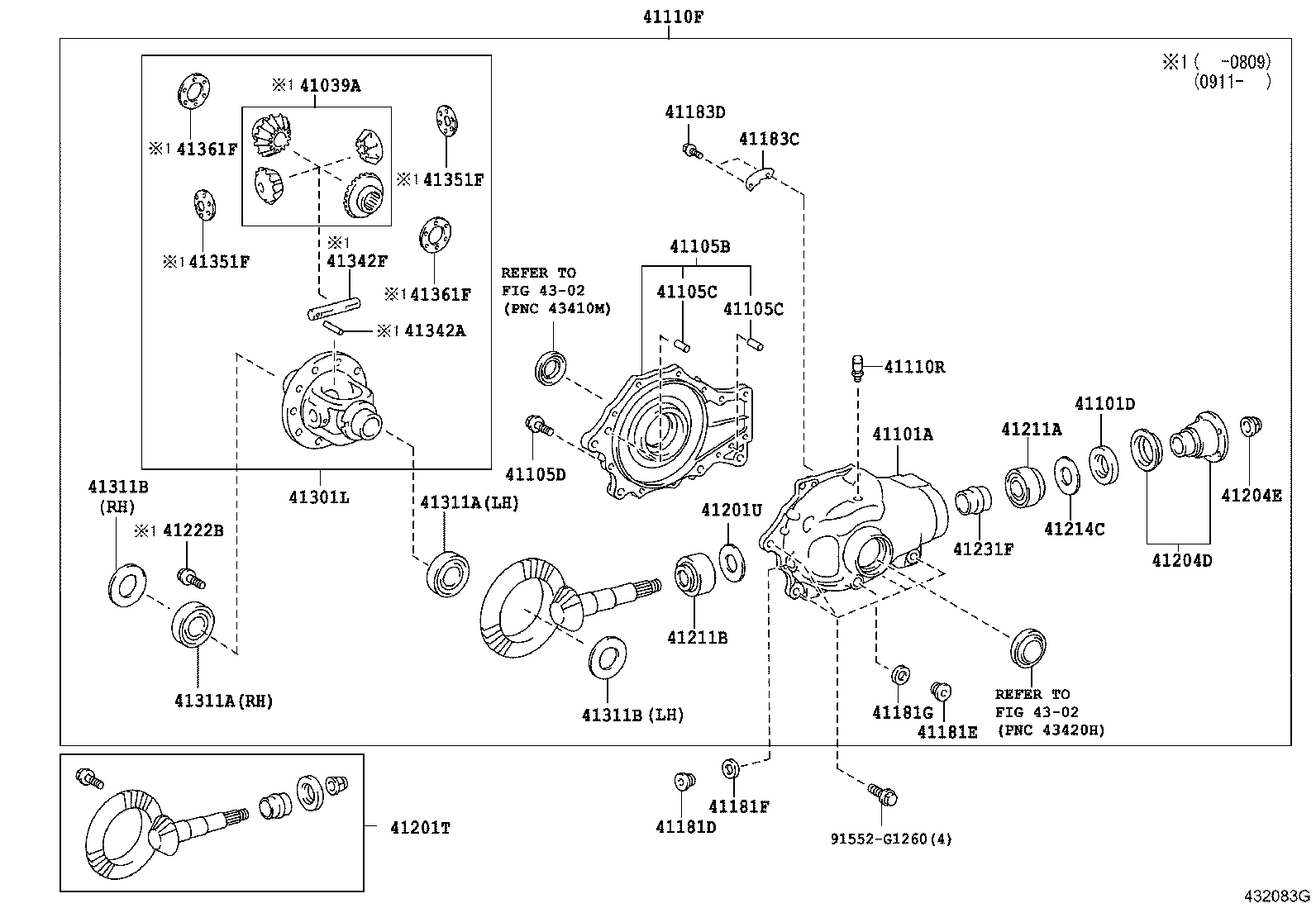 41110-50280 CARRIER ASSY, DIFFERENTIAL, FRONT product image