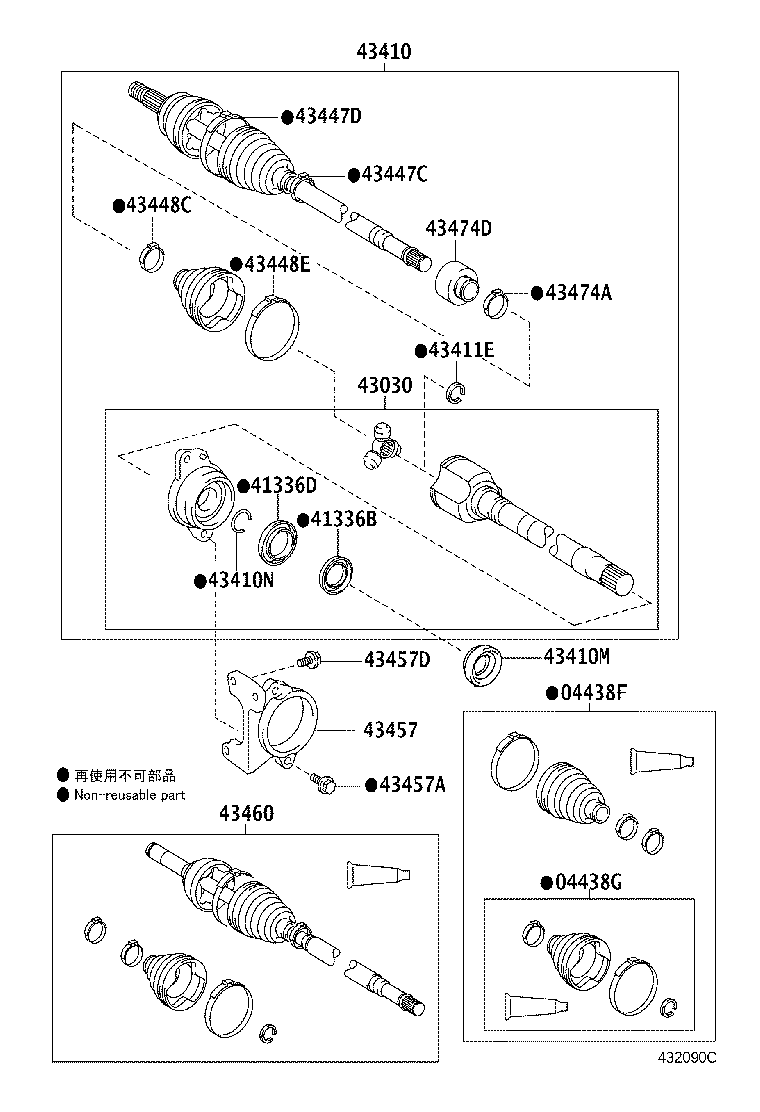43420-05421 SHAFT ASSY, FRONT DRIVE, LH product image