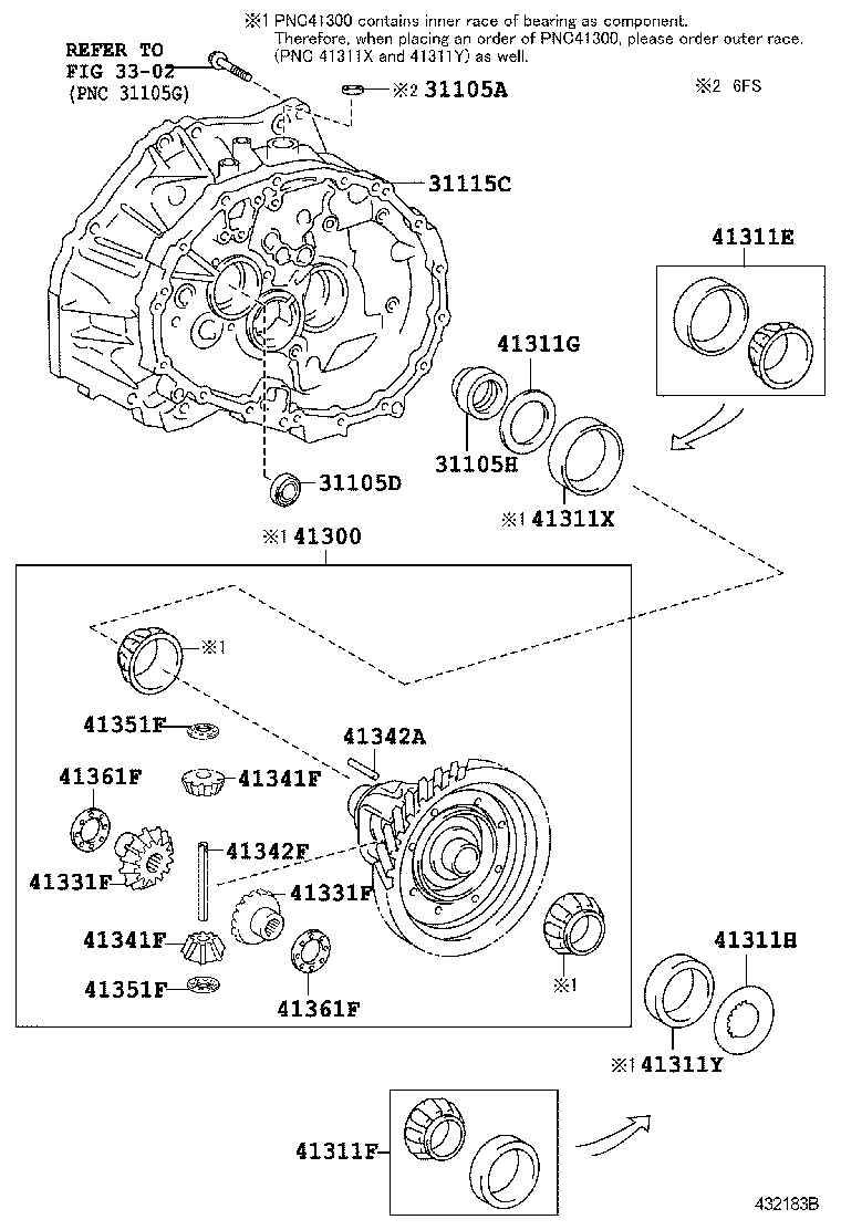 41300-02010 CASE ASSY, FRONT DIFFERENTIAL, W/RING GEAR product image