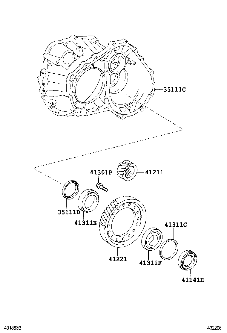41221-48100 GEAR, FRONT DIFFERENTIAL RING product image