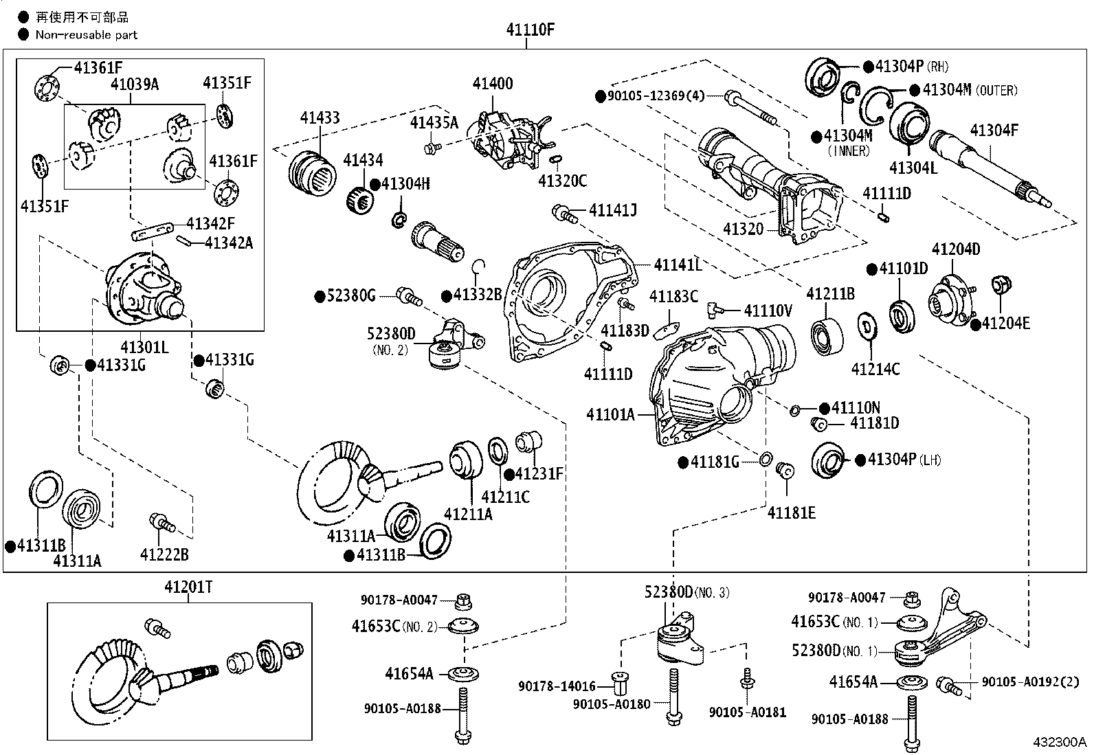 41110-34483 CARRIER ASSY, DIFFERENTIAL, FRONT product image