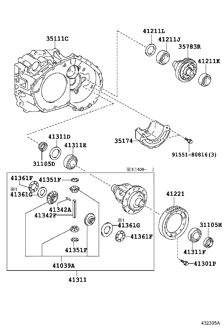 31105-33041 CASE, FRONT TRANSAXLE(MTM) product image
