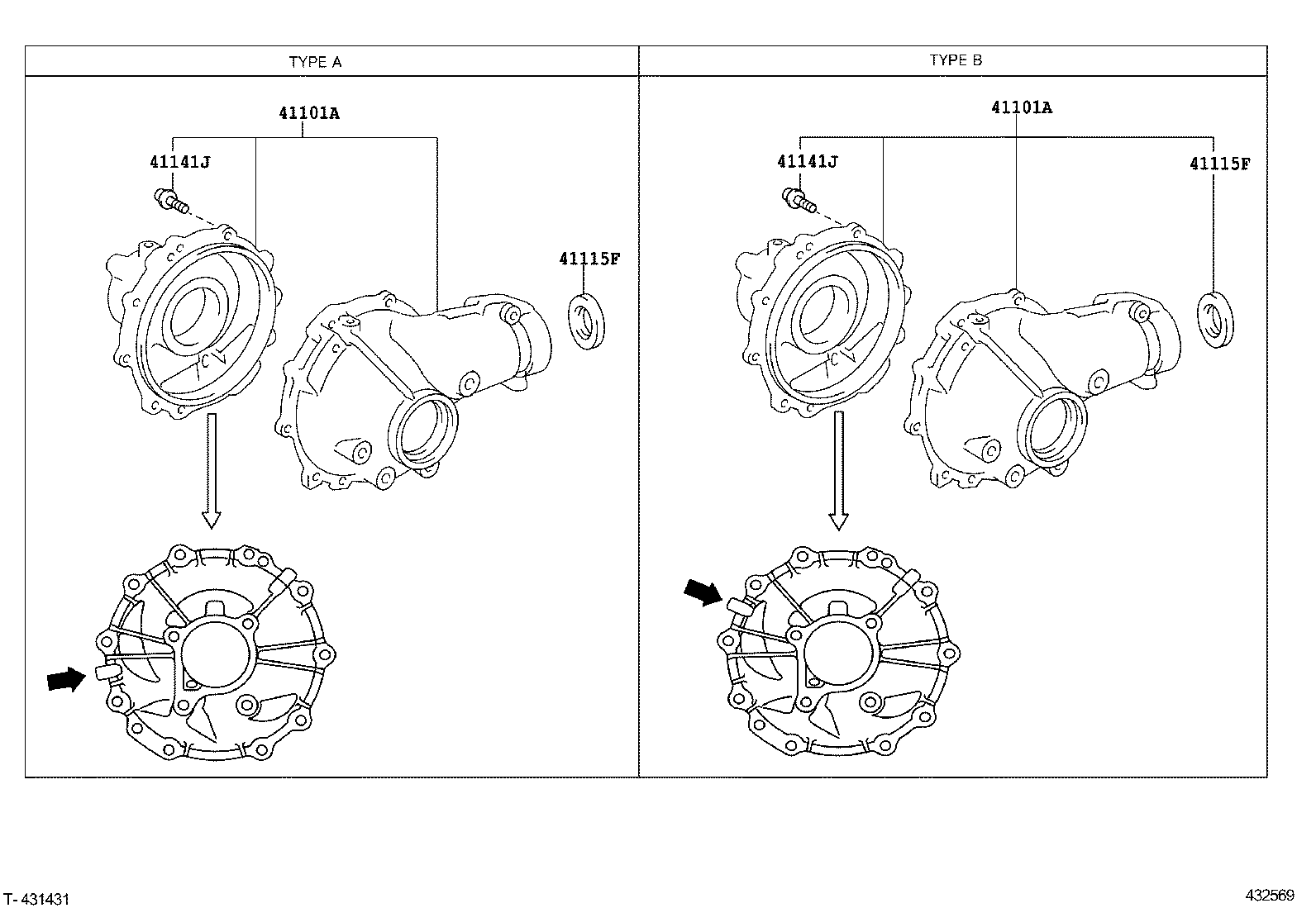 41110-35D80 CARRIER ASSY, DIFFERENTIAL, FRONT product image