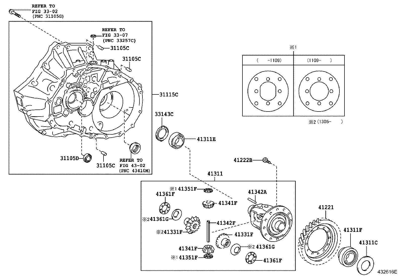31105-20100 CASE, FRONT TRANSAXLE(MTM) product image