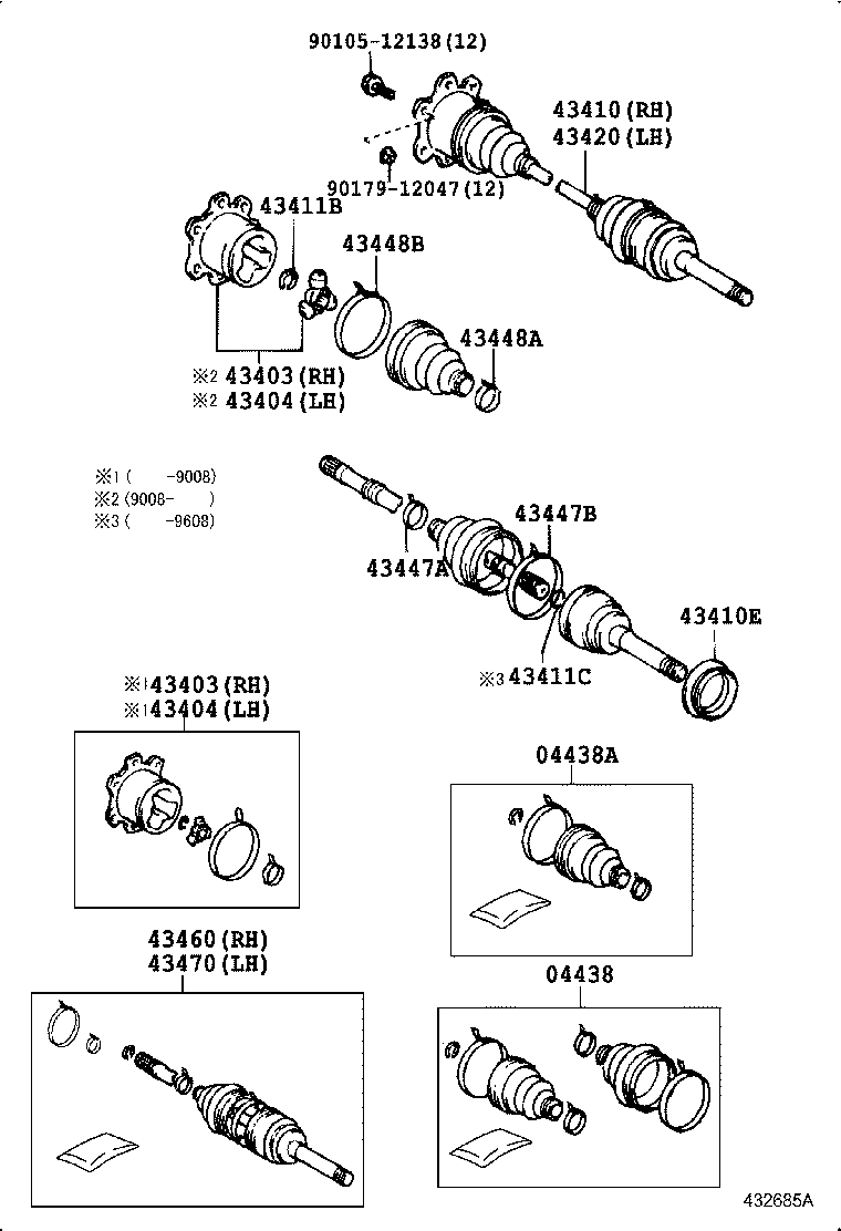 43430-26021 SHAFT ASSY, FRONT DRIVE, RH product image