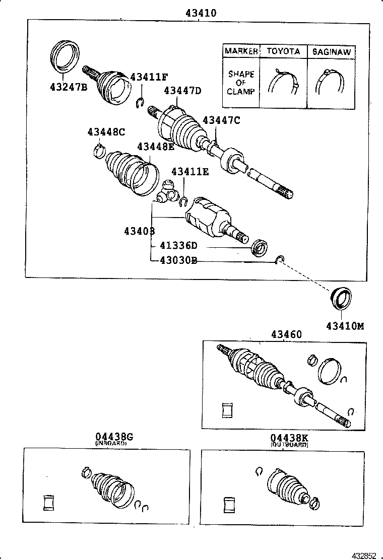 43457-12030 BRACKET, DRIVE SHAFT BEARING product image