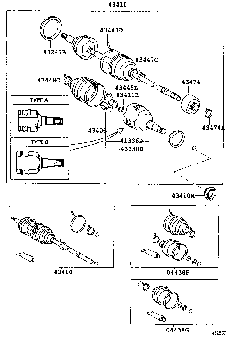 43457-12030 BRACKET, DRIVE SHAFT BEARING product image