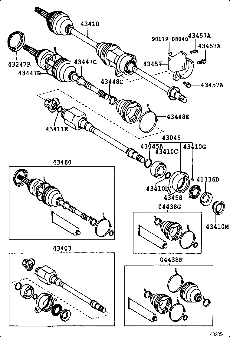 43457-12030 BRACKET, DRIVE SHAFT BEARING product image