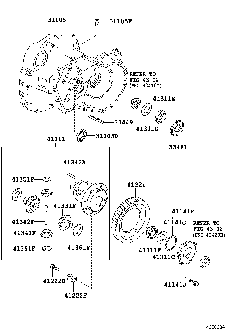 41310-20250 CASE ASSY, DIFFERENTIAL product image