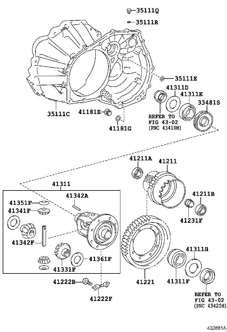 41310-20250 CASE ASSY, DIFFERENTIAL product image