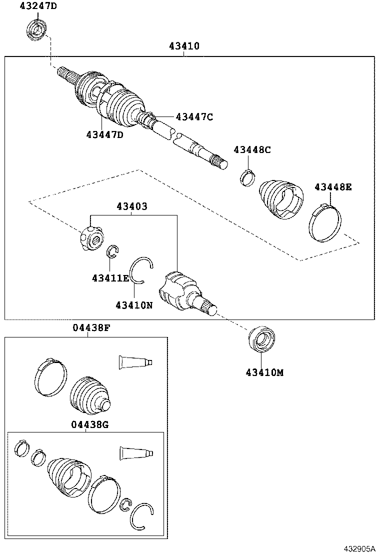 90033-10006 OIL SEAL, FRONT DRIVE SHAFT, RH product image