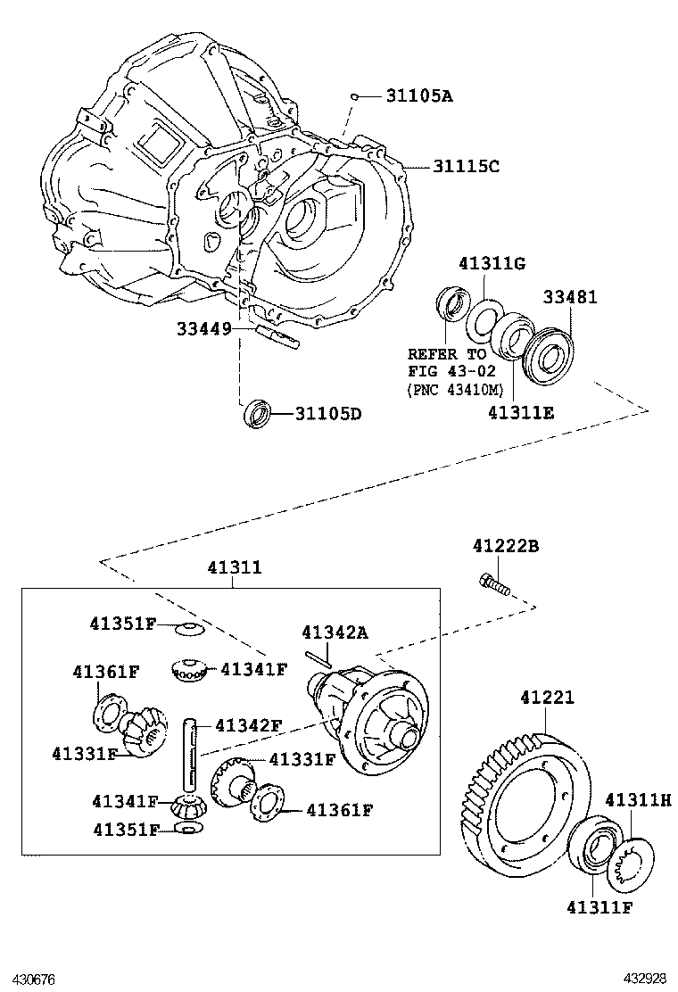 41301-12210 CASE, FRONT DIFFERENTIAL product image
