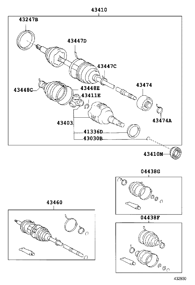 90311-40025 OIL SEAL, FRONT DRIVE SHAFT, RH product image