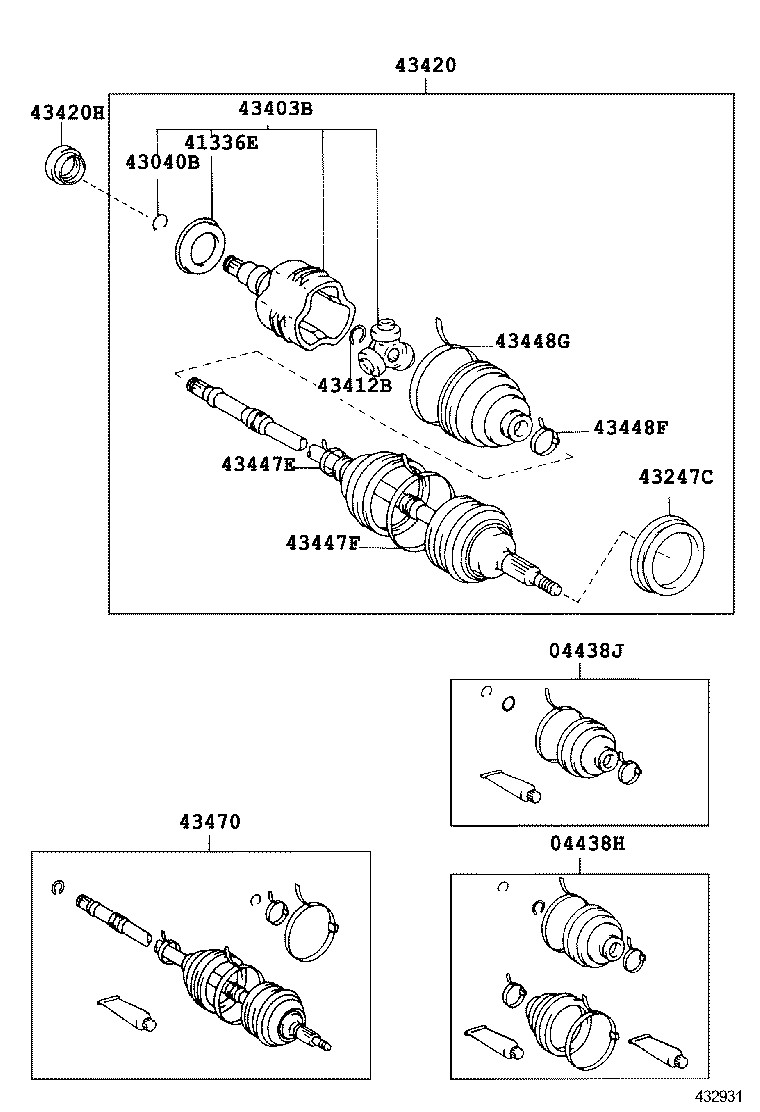 90311-40025 OIL SEAL, FRONT DRIVE SHAFT, RH product image