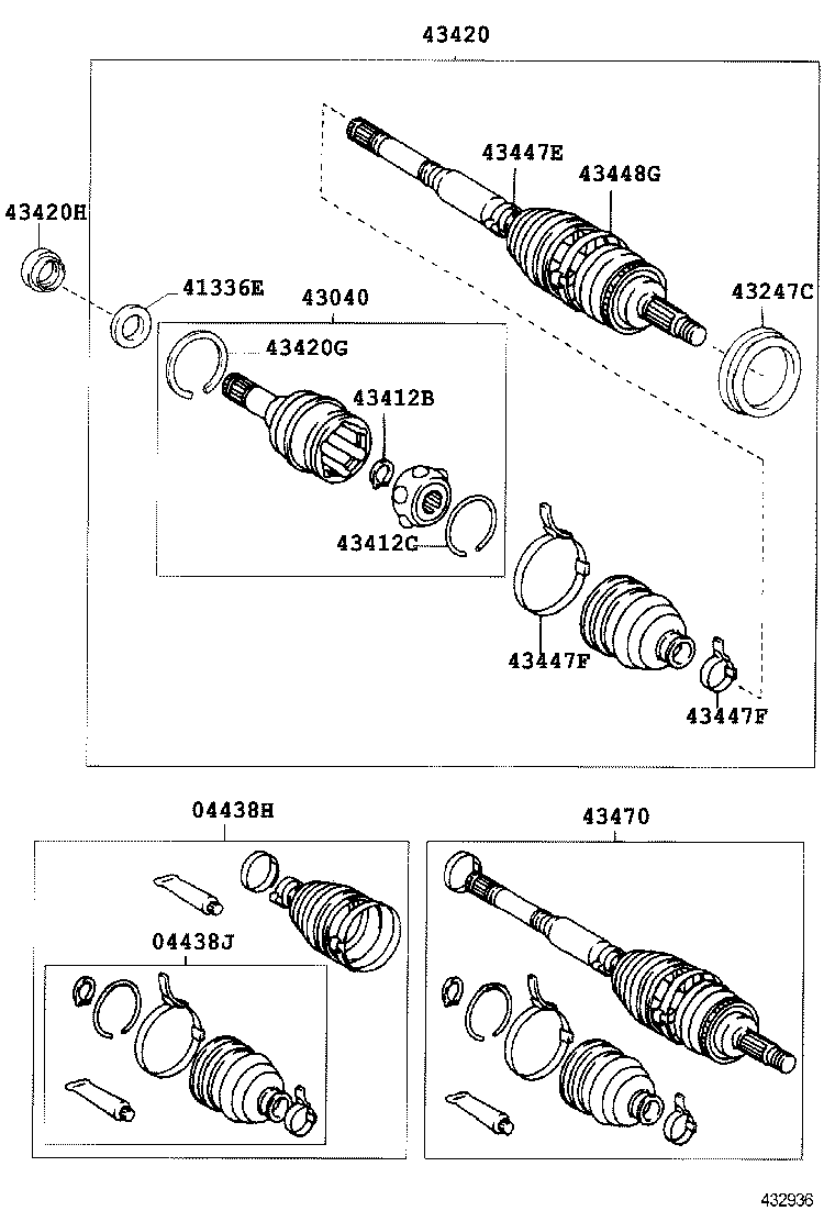 90311-40025 OIL SEAL, FRONT DRIVE SHAFT, RH product image