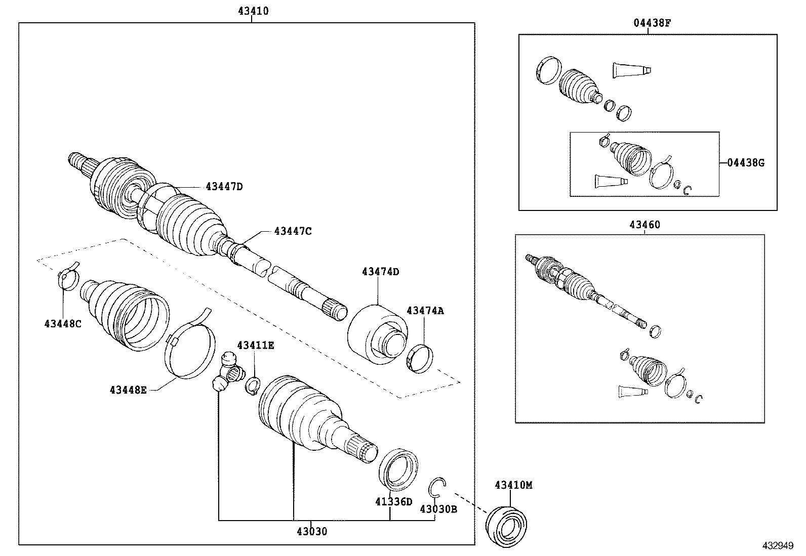 90311-34026 OIL SEAL, FRONT DRIVE SHAFT, LH product image