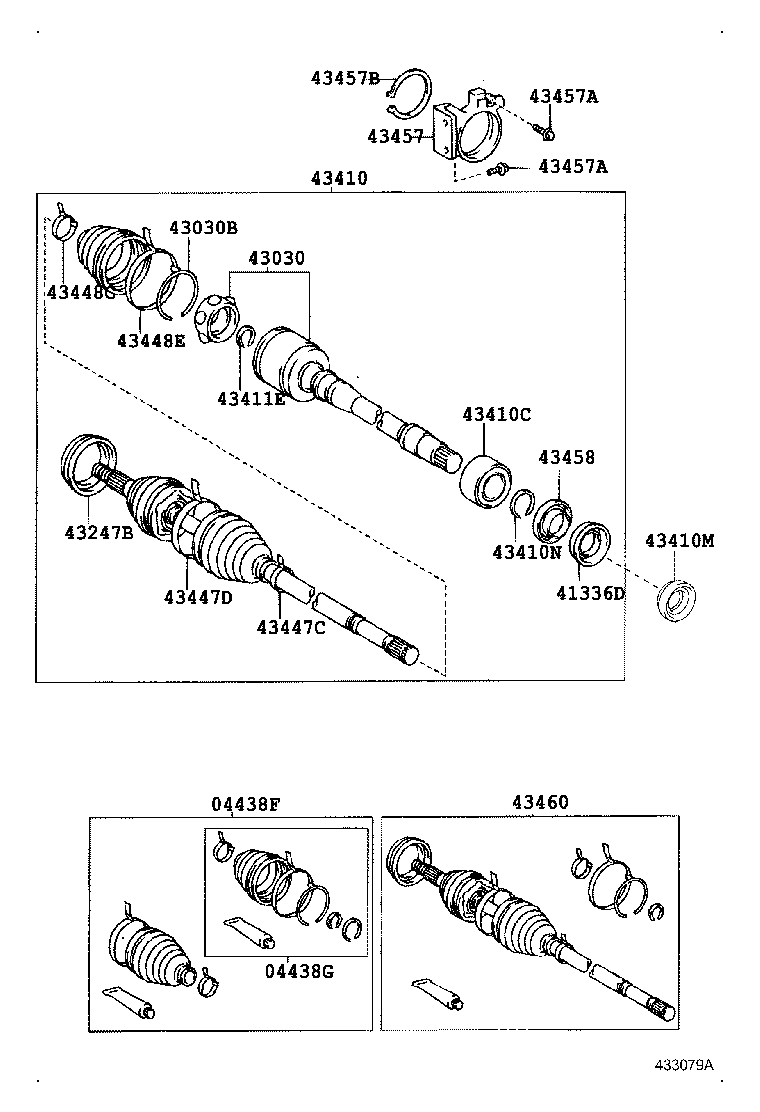 04438-42030 BOOT KIT, FRONT DRIVE SHAFT INBOARD JOINT, RH product image