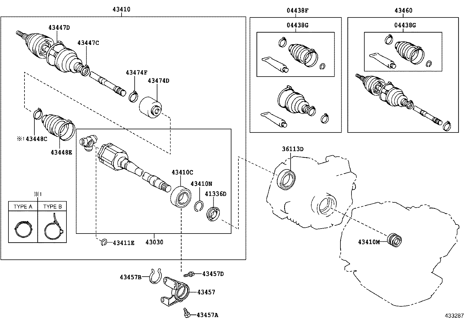 43457-42040 BRACKET, DRIVE SHAFT BEARING product image