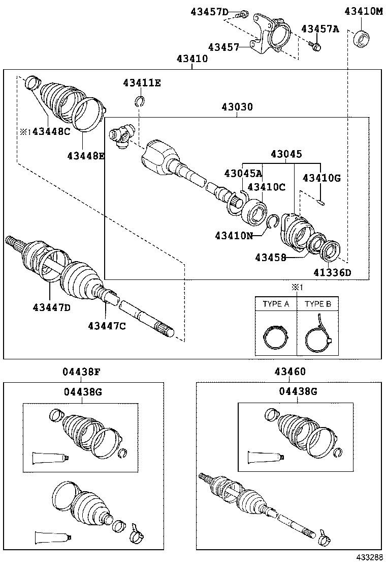 43457-42040 BRACKET, DRIVE SHAFT BEARING product image
