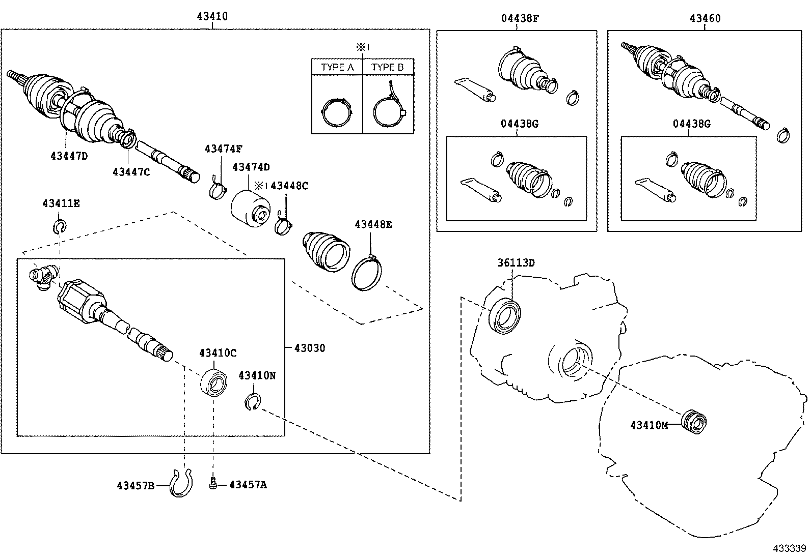 43030-28020 JOINT ASSY, FRONT DRIVE INBOARD, RH product image