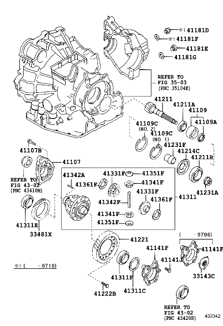 41101-33050 RETAINER, FRONT DIFFERENTIAL SIDE BEARING product image
