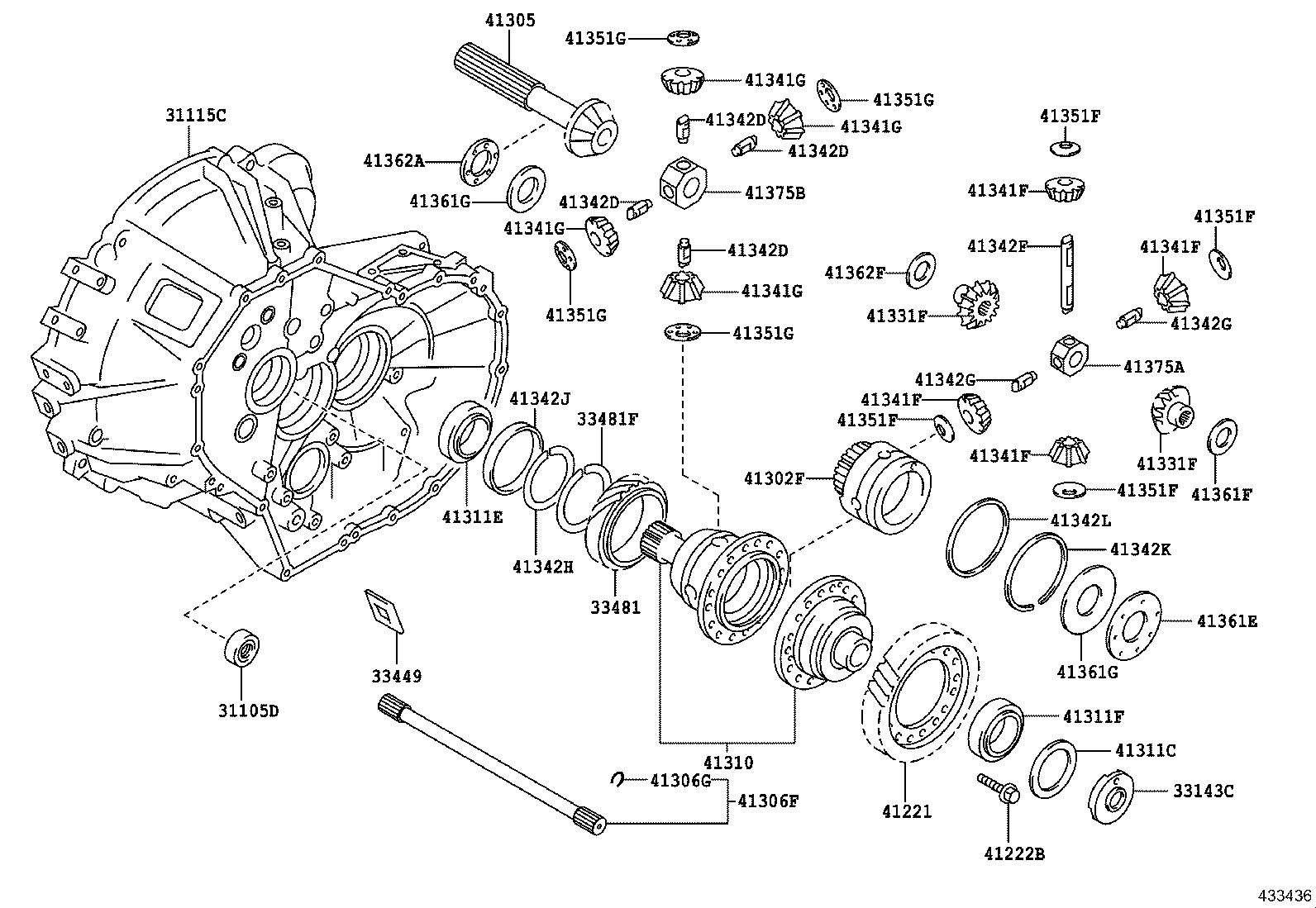 41310-20250 CASE ASSY, DIFFERENTIAL product image