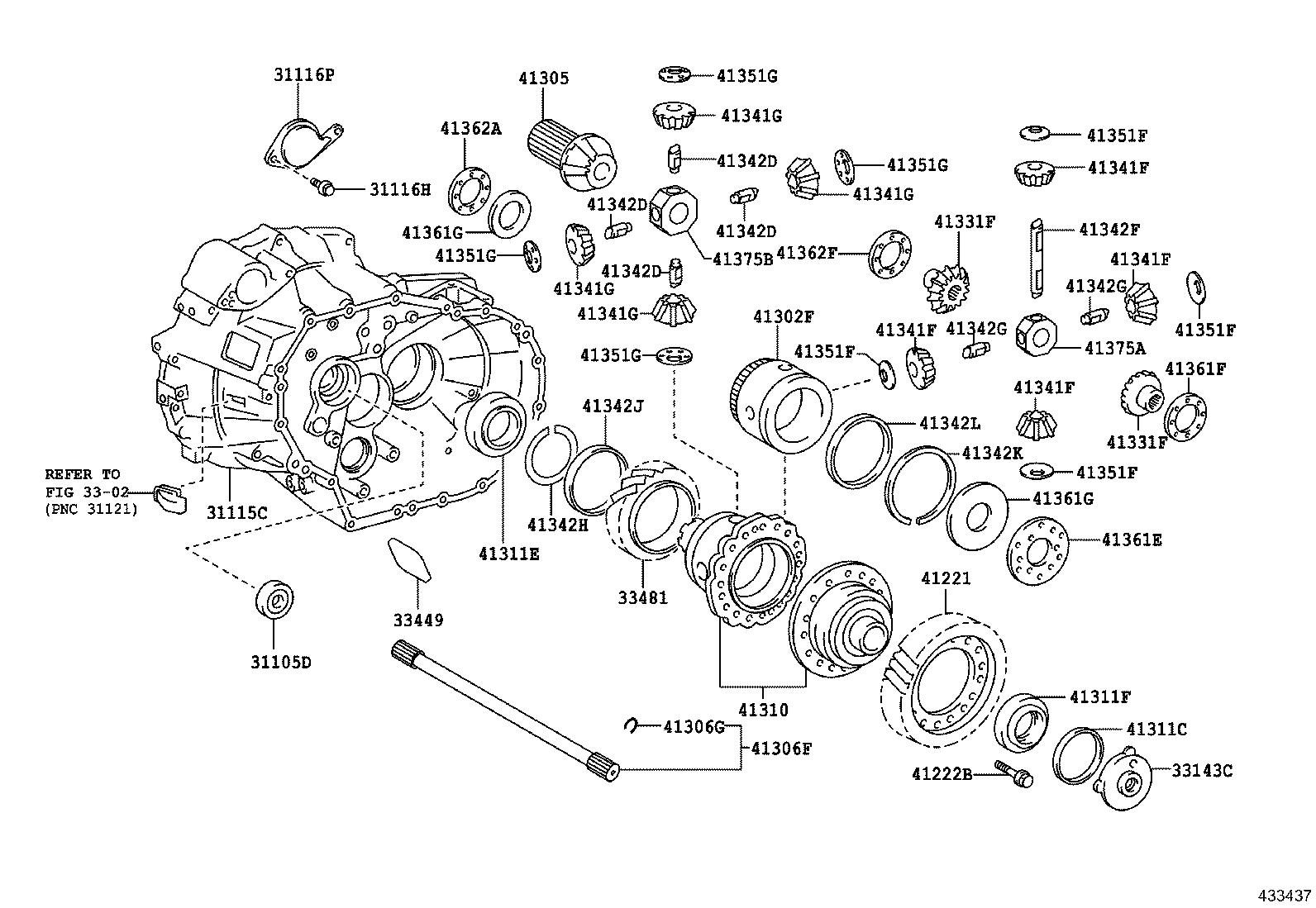 41310-20250 CASE ASSY, DIFFERENTIAL product image