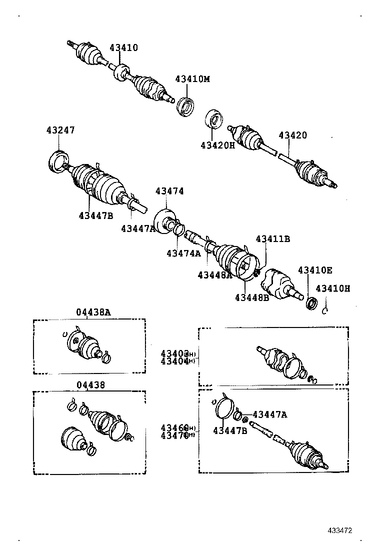 43410-10030 SHAFT ASSY, FRONT DRIVE, RH product image