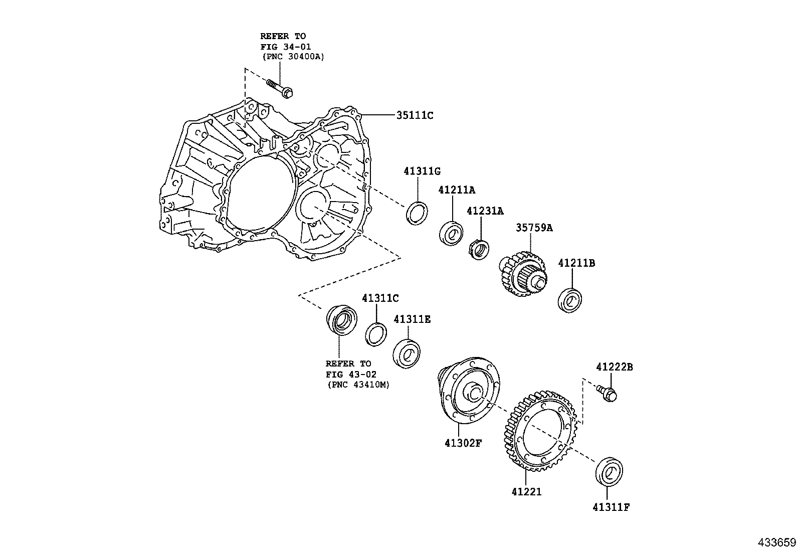 41341-0D040 PINION, FRONT DIFFERENTIAL product image