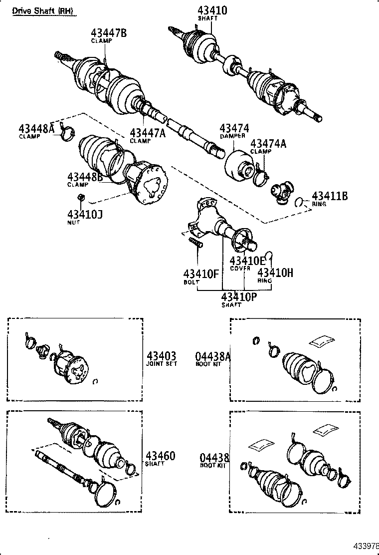04438-12220 BOOT KIT, FRONT DRIVE SHAFT product image