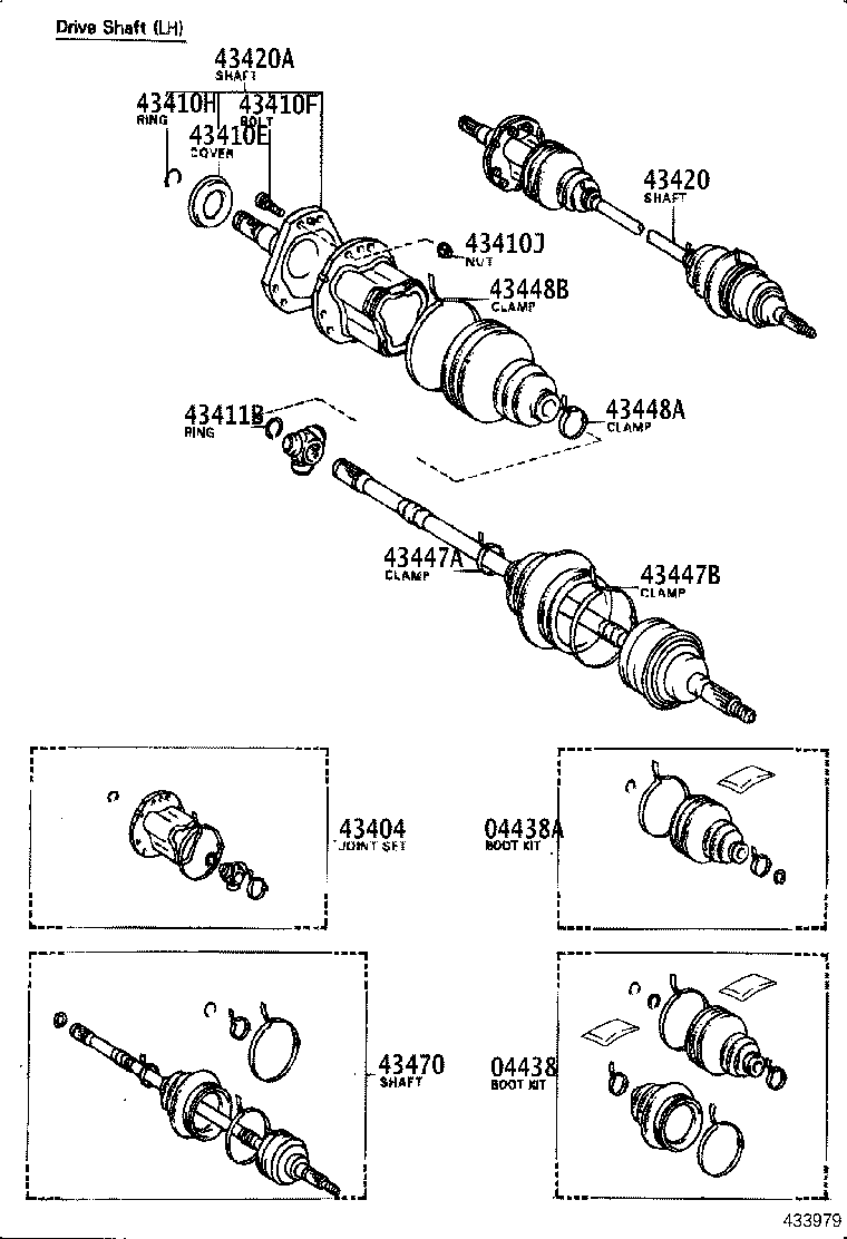 04438-12220 BOOT KIT, FRONT DRIVE SHAFT product image