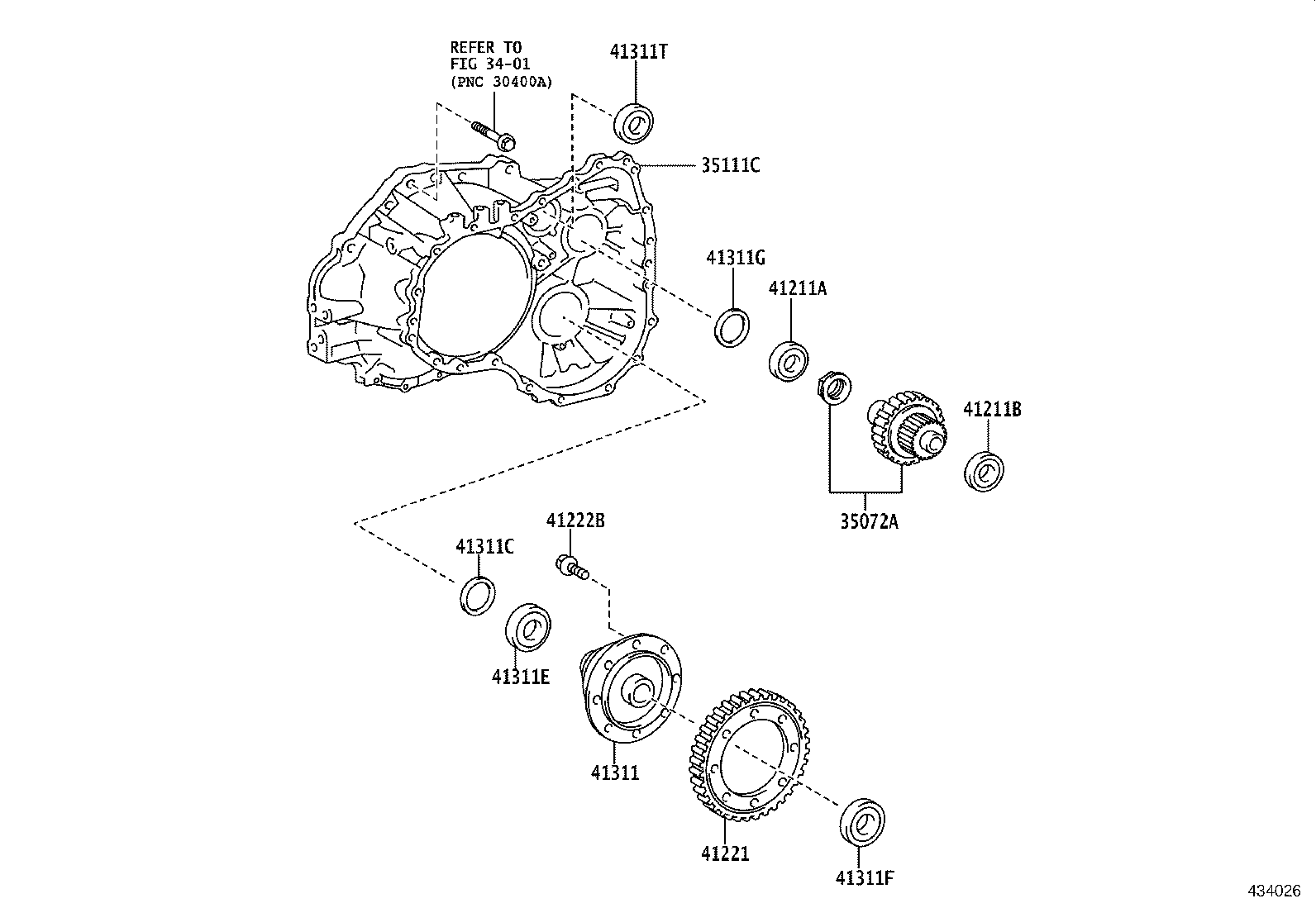 41301-02030 CASE, FRONT DIFFERENTIAL product image