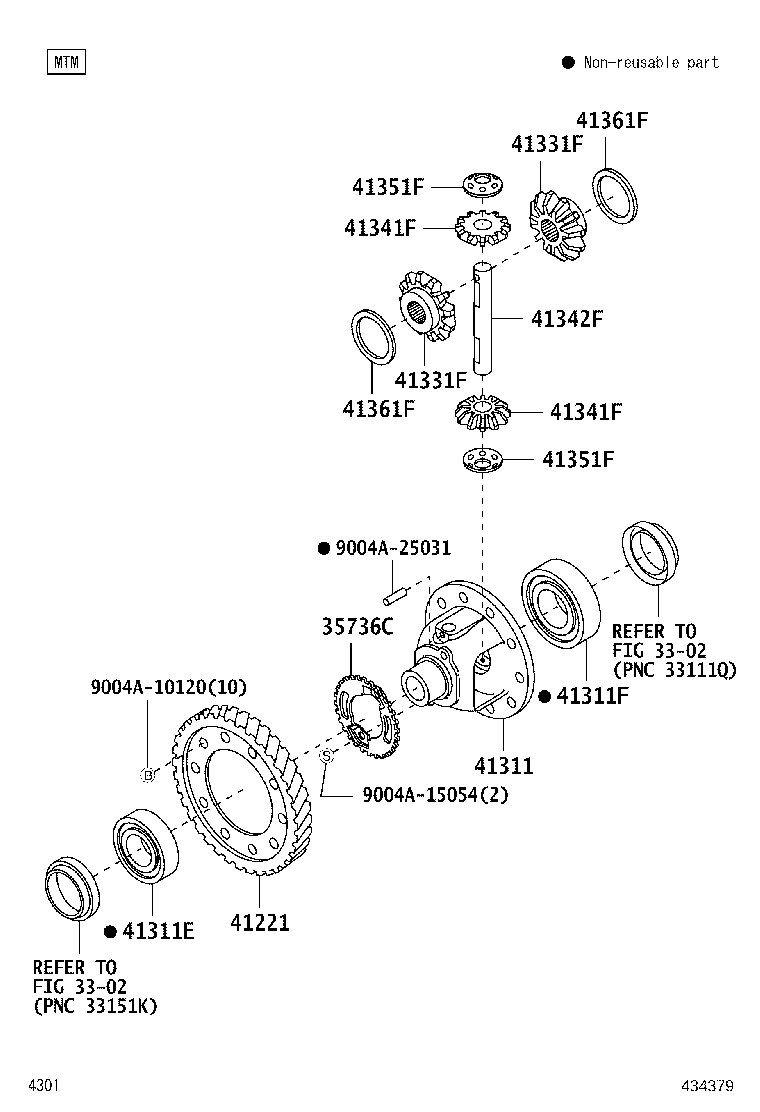 41221-BZ310 GEAR, FRONT DIFFERENTIAL RING product image