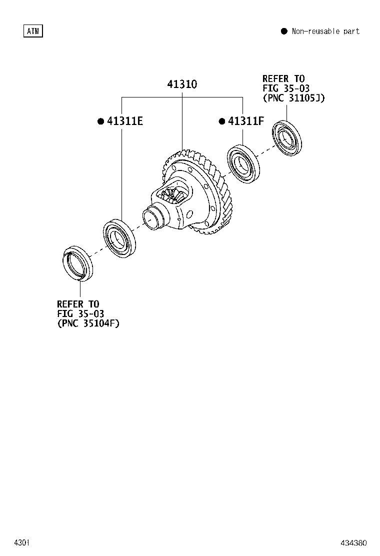 41221-BZ310 GEAR, FRONT DIFFERENTIAL RING product image