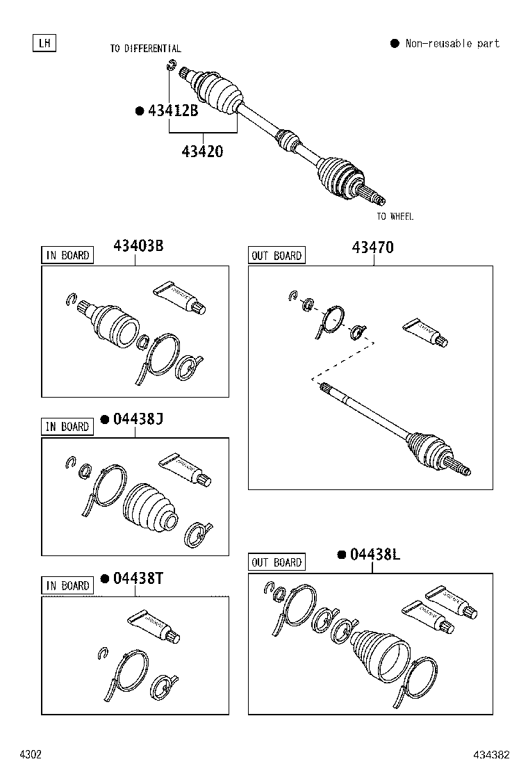 43420-BZ141 SHAFT ASSY, FRONT DRIVE, LH product image