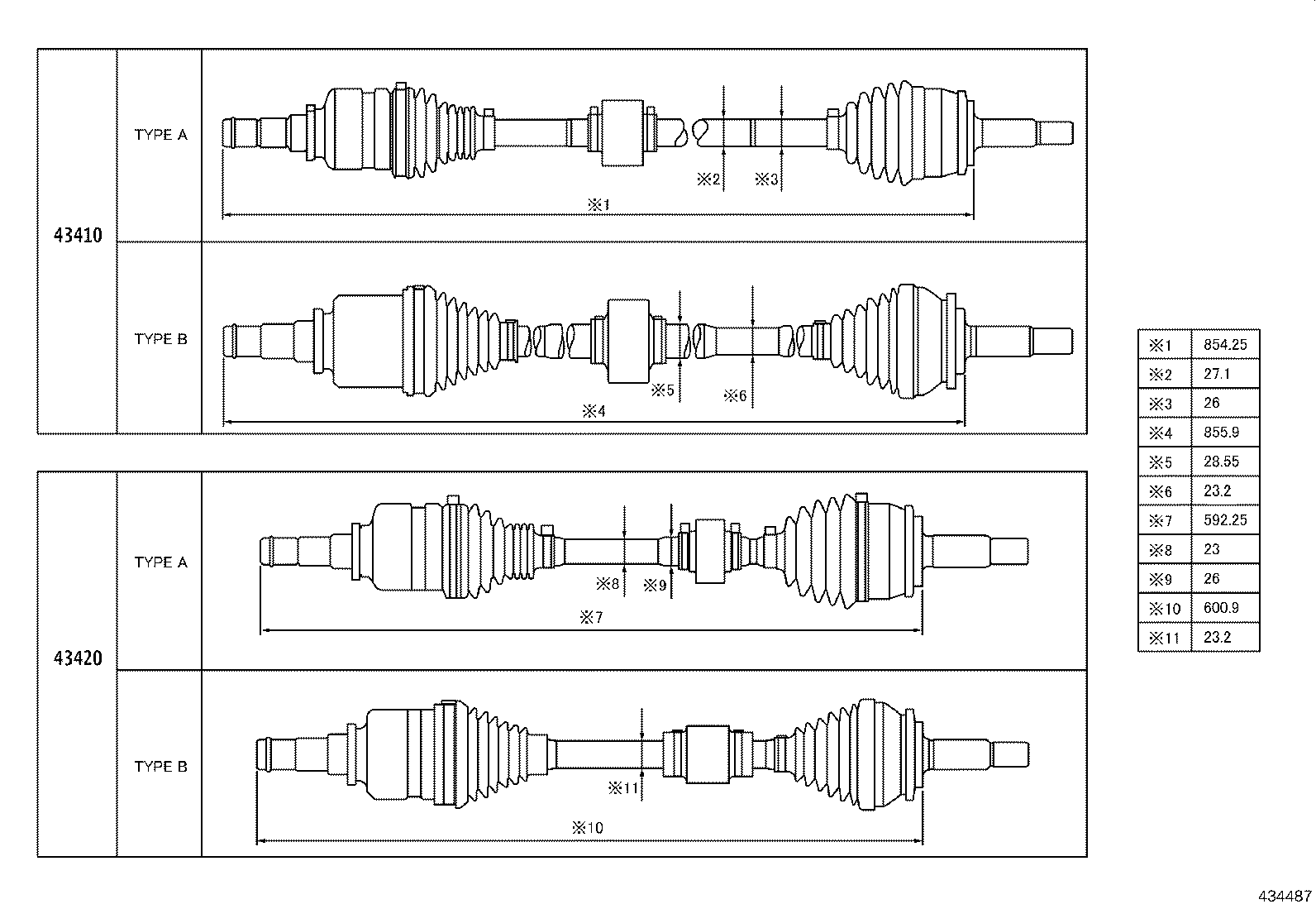 04427-02780 BOOT KIT, FRONT DRIVE SHAFT, IN & OUTBOARD, RH product image