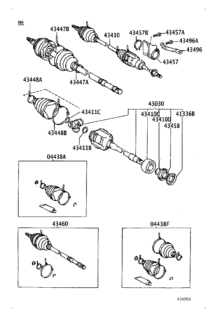 04438-32110 BOOT KIT, FRONT DRIVE SHAFT INBOARD JOINT product image