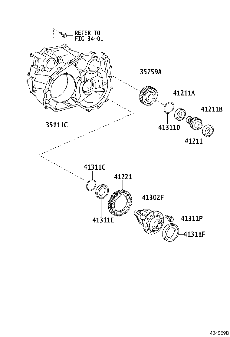 41301-12341 CASE SUB-ASSY, FRONT DIFFERENTIAL product image